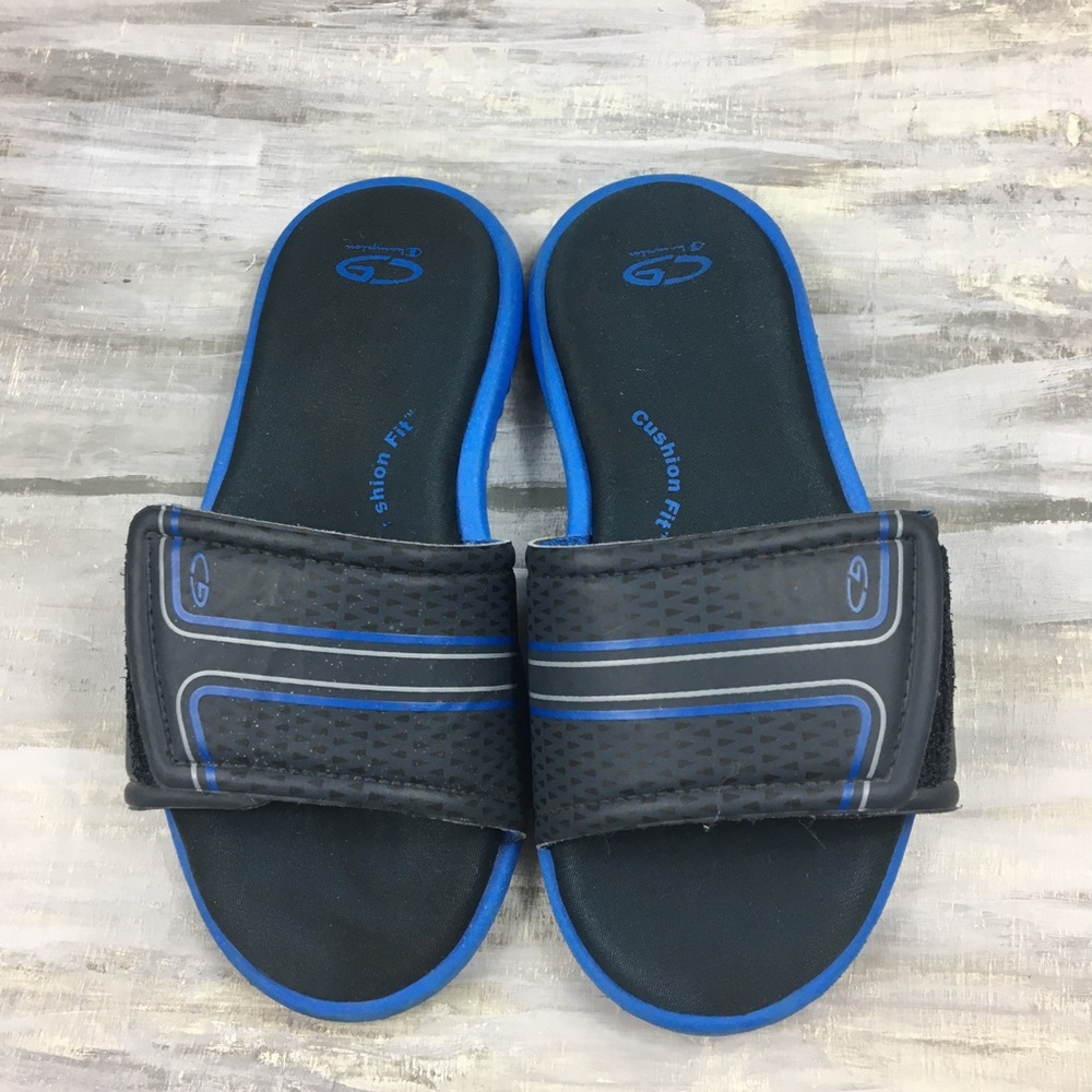Champion C9 Comfort Fit Slides Sandals Franco Style Navy Cobalt Blue Child 13/1